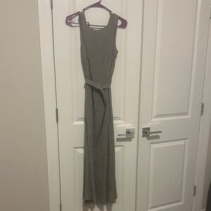 Doncaster Gray Belted Maxi Dress